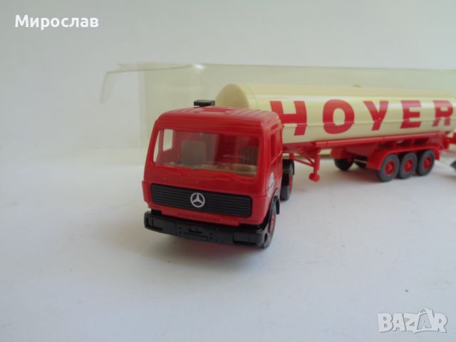 WIKING 1:87 H0 MERCEDES BENZ ТИР ЦИСТЕРНА КАМИОН КОЛИЧКА МОДЕЛ, снимка 3 - Колекции - 46491138