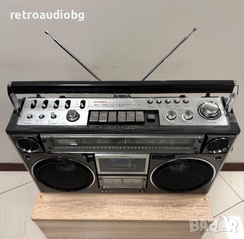 🔈Рядък колекционерски радиокасетофон Sanyo M 9994 - Boombox🔈, снимка 3 - Радиокасетофони, транзистори - 54230970