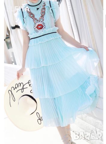 Нова светло синя лятна рокля , снимка 4 - Рокли - 45807276