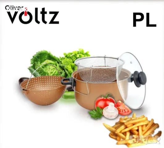 Тенджера с гевгир и кошница за пържене Voltz V51213C, снимка 1