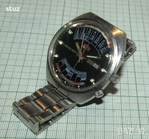 Часовник Orient с вечен календар, снимка 6 - Антикварни и старинни предмети - 54095629