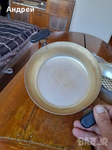 Стар алуминиев тиган #5, снимка 5 - Други ценни предмети - 50978577