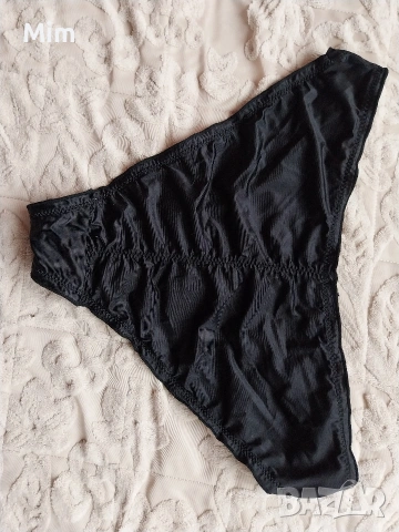 XL Черна и бяла сатенена бикина , снимка 6 - Бельо - 53363951