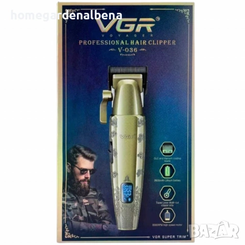 Професионална машинка за подстригване VGR V-036, снимка 4 - Машинки за подстригване - 54076180