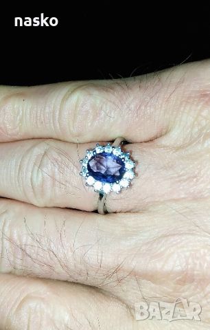 Дамски пръстен с циркони, снимка 10 - Антикварни и старинни предмети - 46410326