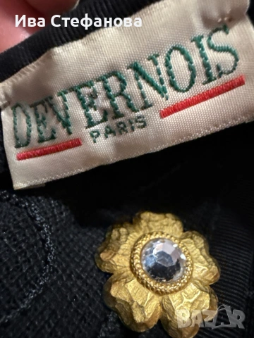 Лукзозно ново сако тип жилетка Франция Париж вълна черно елегантно разкошни копчета , снимка 7 - Сака - 48091124