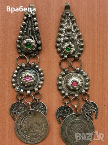 Стар накит. Наушници. Сачан. , снимка 2 - Антикварни и старинни предмети - 45768905
