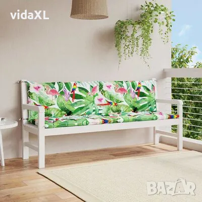 vidaXL Възглавници за градински пейки 2 бр шарени 200x50x7 см плат(SKU:361749), снимка 2 - Градински мебели, декорация  - 49135520