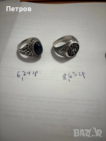 Сребърни пръстени, снимка 2 - Пръстени - 53255327