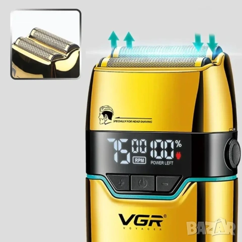 VGR V-350 Professional Shaver – Професионалнен шейвър (Gold), снимка 2 - Машинки за подстригване - 54142115