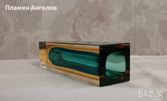 Рядък колекционерски модел Ваза - Мурано техника "Sommerso" , снимка 4 - Антикварни и старинни предмети - 53867532