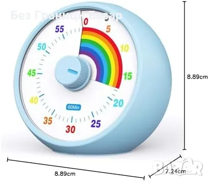 Нов Детски визуален таймер 60 минути, идеален за класна стая и кухня, снимка 2 - Други стоки за дома - 47382940