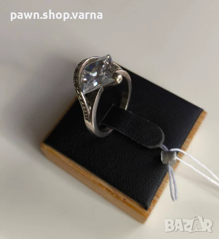 Нов сребърен пръстен 925 с фианити – 4,94 г, размер 17 мм, снимка 3 - Пръстени - 51408430