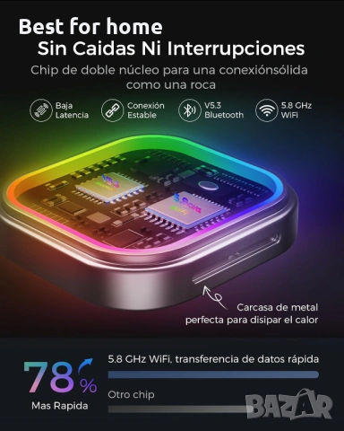 Безжичен CarPlay и Android Auto адаптер, снимка 3 - Други - 53632095