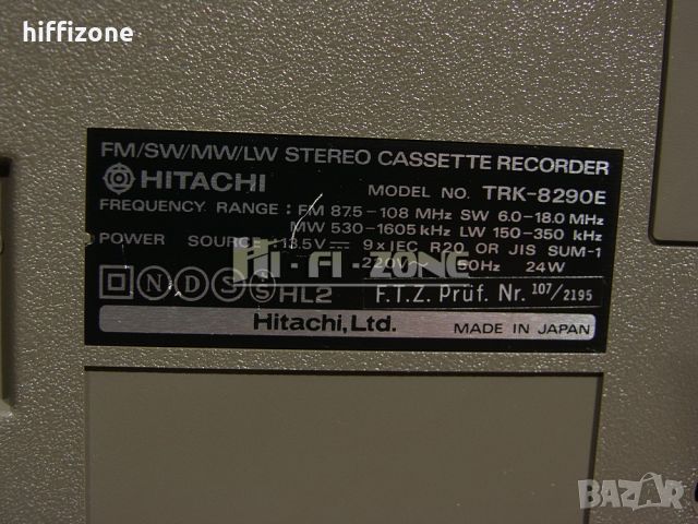 КАСЕТОФОН / АУДИО СИСТЕМА  Hitachi trk-8290e , снимка 10 - Радиокасетофони, транзистори - 46413155