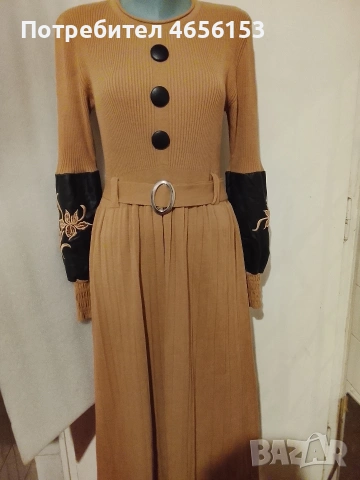 НОВА ДАМСКА ДЪЛГА ЕЛЕГАНТНА РОКЛЯ  - СОЛЕЙ