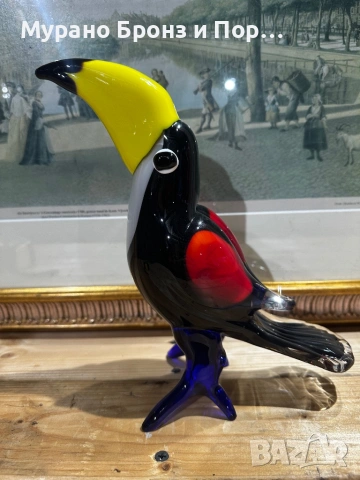 Арт фигура Тукан – стил Мурано, снимка 2 - Декорация за дома - 53698031