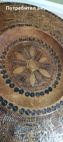 Пано дървено инкрустирано с месинг 30см за ценители , снимка 6 - Декорация за дома - 54015311