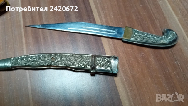 стар кован нож .Кавказка  кама, снимка 8 - Ножове - 52225674