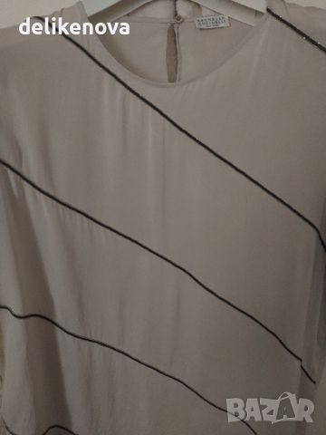 Brunello Cucinelli Original. Size L 100% Коприна, снимка 2 - Туники - 45557780