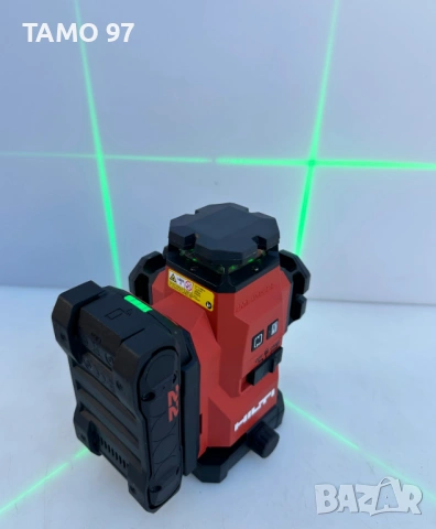 Hilti PM 50-22 Nuron - Мултилинеен лазерен нивелир със зелен лъч неразличим от нов!, снимка 3 - Измервателни инструменти - 53036877