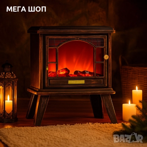 Ретро камина с ефект на пламък – уют и атмосфера навсякъде, снимка 3 - Декорация за дома - 52586752