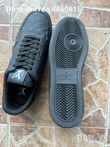 Нови мъжки обувки Louis Vuitton – черен цвят, размер 45, снимка 8 - Маратонки - 53988490