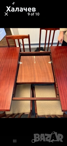 Масивна маса с 6 стола, снимка 6 - Маси - 53283701