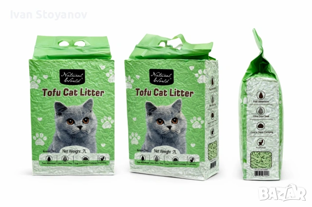Котешка тоалетна - тофу пелети 7L/2.5кг