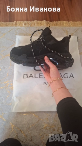 Маратонки Balenciaga черни чисто нови, снимка 2 - Маратонки - 53075078