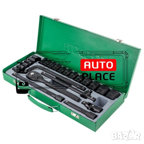 Гедоре с ударни вложки 24 части 1/2 до 32 мм ROCKFORCE, снимка 2 - Гедорета - 53935821