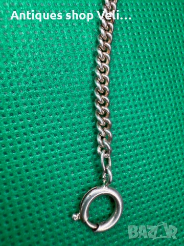 Сребърен кюстек за джобен часовник №7330 , снимка 3 - Мъжки - 51376819