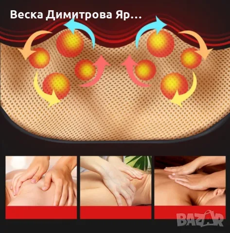 Шиацу 4D масажор за врат, гръб, плешки и рамене с функция затопляне , снимка 14 - Масажори - 49801252