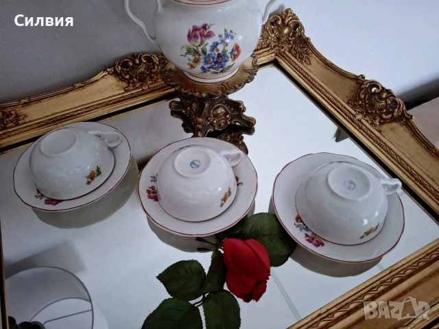 Красив комплект от български порцелан , снимка 5 - Антикварни и старинни предмети - 54220085