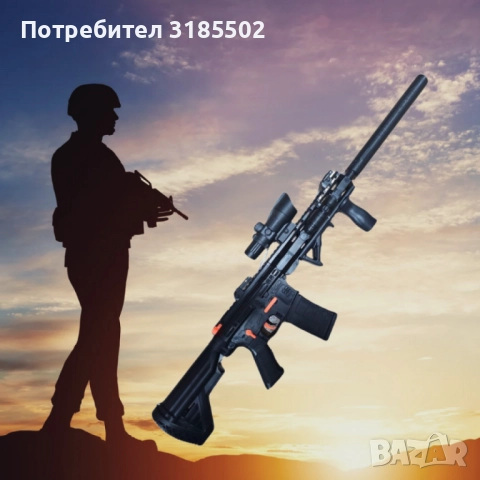 Играчка Gelsoft M416 автомат с аксесоари + гел муниции – безопасно забавление и реалистично преживяв, снимка 5 - Други - 51457568
