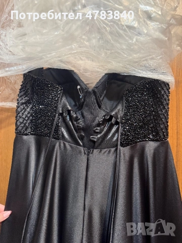 Дълга официална рокля сатен, снимка 5 - Рокли - 54045210