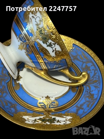 Рядко срещан двоен сет ръчно декориран , снимка 11 - Антикварни и старинни предмети - 51482685