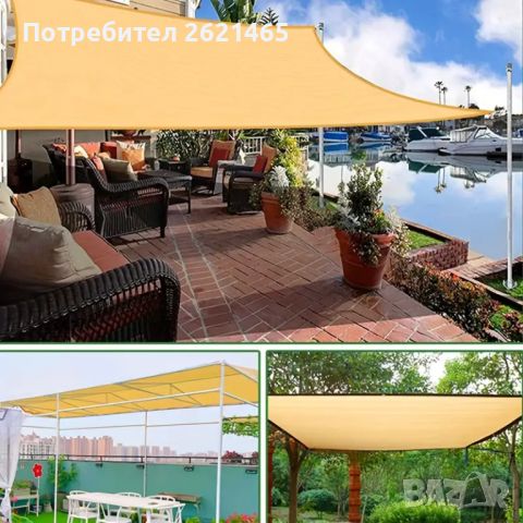Слънцезащитна тента тип навес, сенник за вашата градина, басейн или тераса с различни размери 3х4..., снимка 1 - Градински мебели, декорация  - 46368550