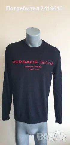 Versace Jeans Couture Cotton Knit Mens Size M ОРИГИНАЛ! Мъжки Памучен Пуловер!, снимка 7 - Пуловери - 49213739