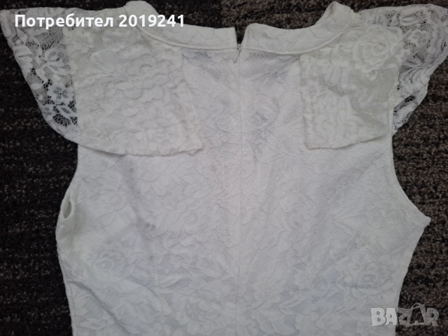 Бяла дантелена рокля, снимка 6 - Рокли - 53215282