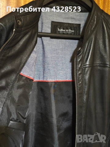 Мъжко кожено яке Taylor & Son, снимка 3 - Якета - 53699546