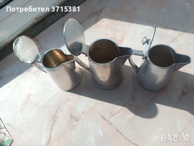 Лот посребрени канички- 3 броя, снимка 3 - Колекции - 53477828