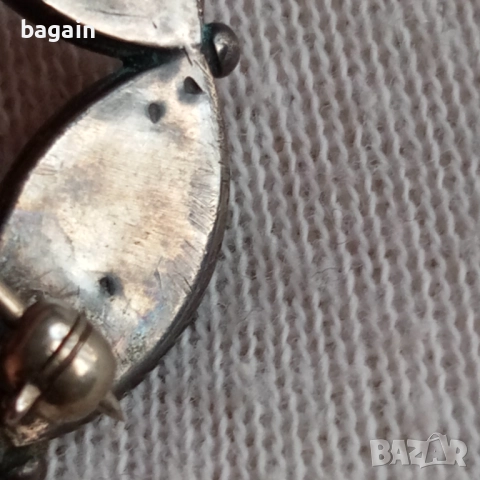 Уникална брошка с корали. Сребро., снимка 4 - Антикварни и старинни предмети - 52917456