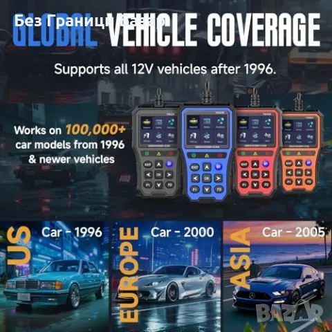 Нов OBD2 скенер + тестер на батерия – Bluetooth, дисплей, DTC кодове, снимка 9 - Други инструменти - 49863824