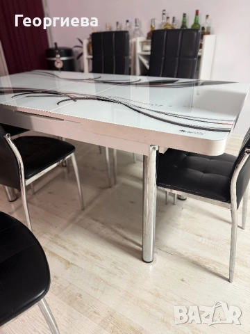 Трапезна маса и 6 стола, снимка 3 - Маси - 52540432