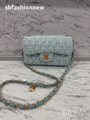 Chanel синя чанта 