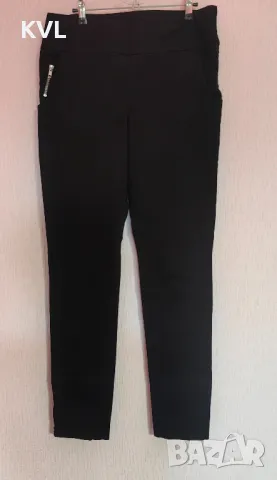Черен панталон, висока талия, слим, снимка 2 - Панталони - 49974169