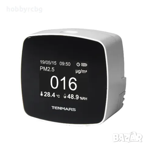 Уред за PM2.5, US AQI, CN AQI,влага,температура, дата, час, сертификат, снимка 1