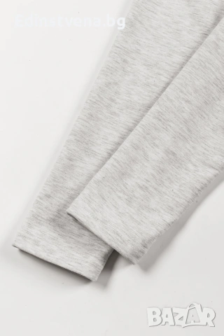 Дамска блуза тип туника в сиво, с поло яка, снимка 10 - Блузи с дълъг ръкав и пуловери - 53041292