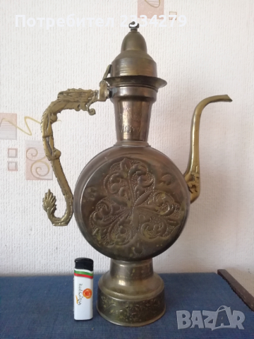Арабски ибрик, стара ръчна изработка, с размери: 40х27см., снимка 1 - Антикварни и старинни предмети - 45025097